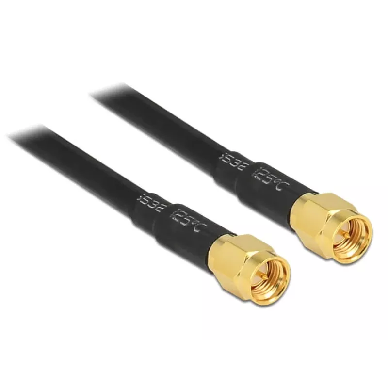 Cabo coaxial DeLOCK 88891 LMR195 5m preto