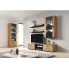 Conjunto de duas prateleiras Cama 125cm SOHO carvalho lefkas/preto