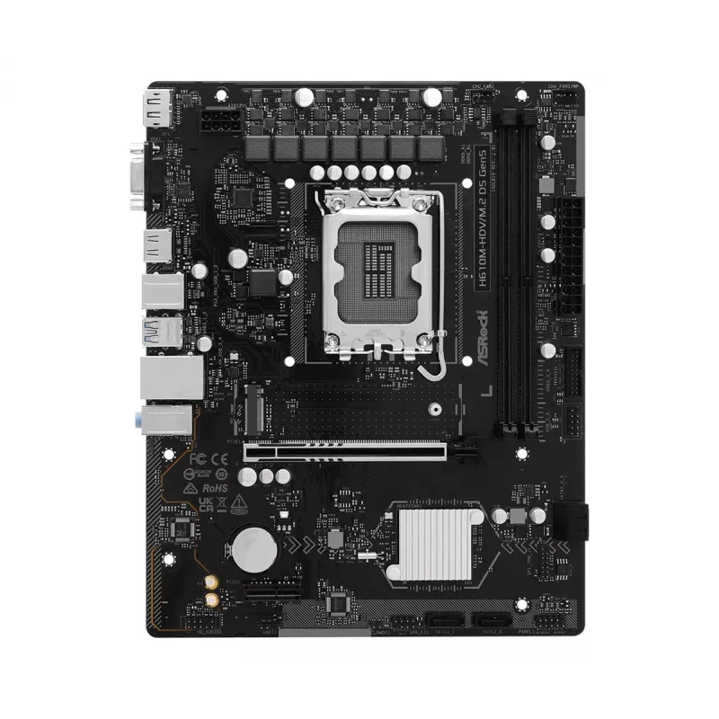 Placa-mãe ASRock H610M-HDV/M.2 D5 Gen5 (LGA1700, mATX, DDR5, PCIe 5.0)