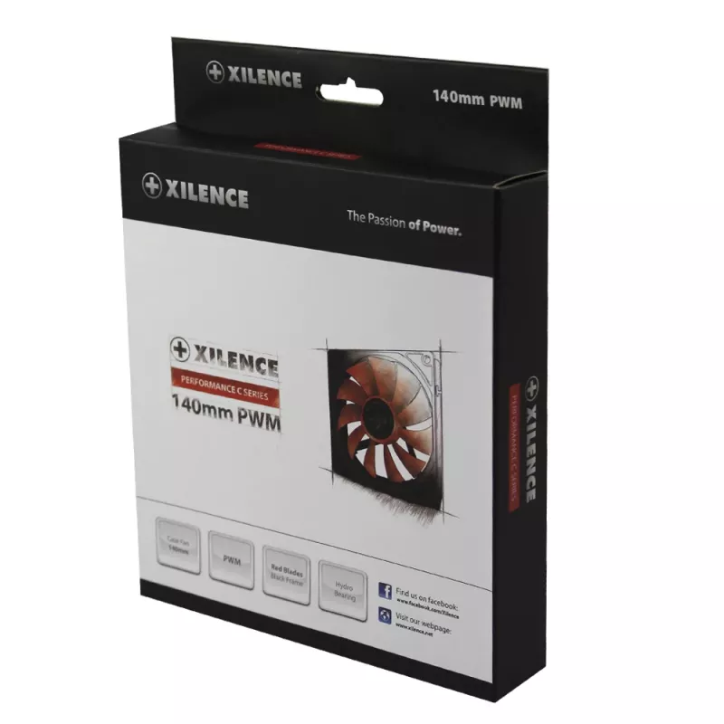 Ventoinha para caixa de PC 14 cm XILENCE XPF140.R.PWM, 140 mm, controlo PWM, até 700 rpm