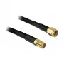 Cabo coaxial DeLOCK 5 m RP-SMA CFD200 preto