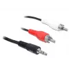 Cabo de áudio DeLOCK 84000 1,5 m 2xRCA 3,5 mm preto