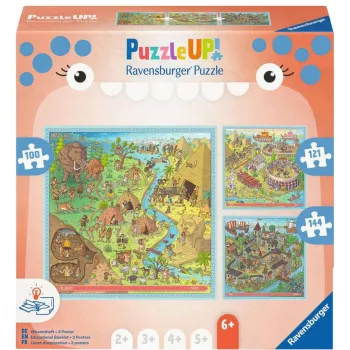 Puzzle UP História - Idade da Pedra, Roma Antiga, Idade Média 100, 121 e 144 peças