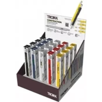 Caneta de clip com mecanismo de pressão TROIKA PIP20 cores sortidas 20 unid.