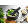 Almofariz GEFU 35300 preto aço inoxidável granito 14 cm