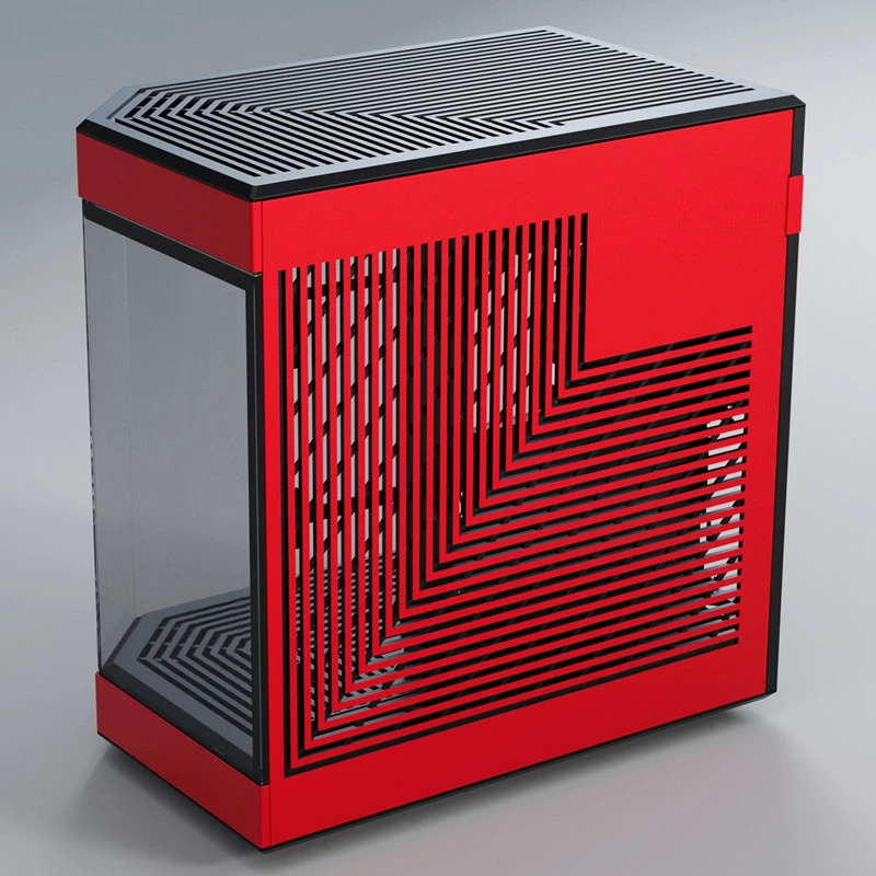 HYTE Y60 Midi Tower preto, vermelho