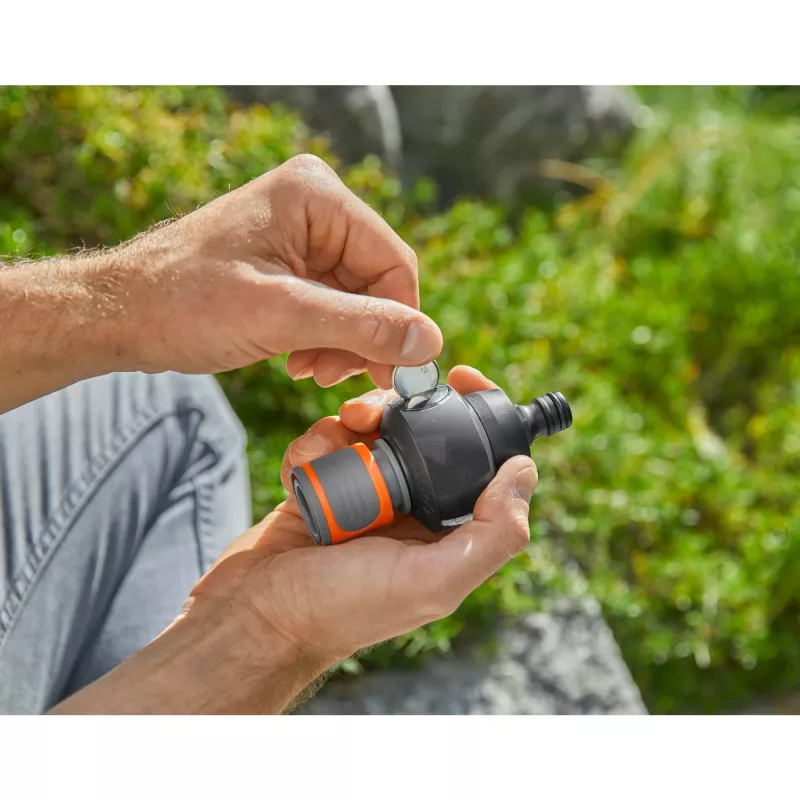 Gardena AquaCount 18350-20 Contador de água, preto/cinzento/laranja