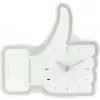 Relógio de parede NeXtime 5185wi Mini Thumbs Up, 20,5x21 cm, branco/prateado