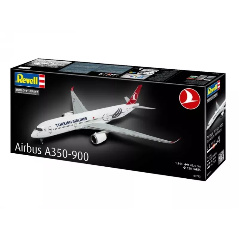 Avião de modelo em plástico REVELL Airbus A350-900 Turkish Airlines Escala 1/144