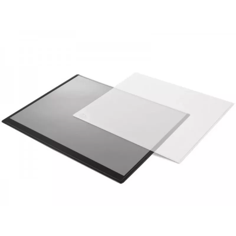 Tapete de mesa Forpus, 50x63cm, preto com cobertura transparente Erhöht 1010-501
