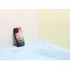 Capa de proteção iKins para Apple iPhone 12 Pro Max — design flores aquáticas, preto