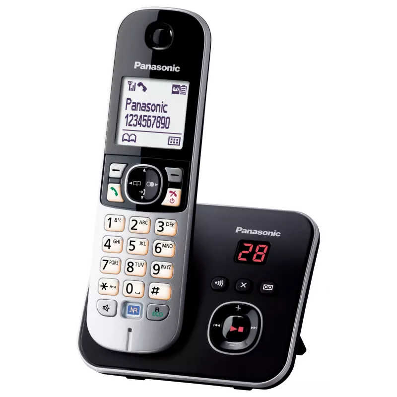 Telefone DECT Panasonic KX-TG6821GB preto