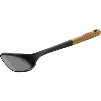 Espátula para wok Staub 1003589 silicone resistente ao calor, utensílio de cozinha com cabo longo