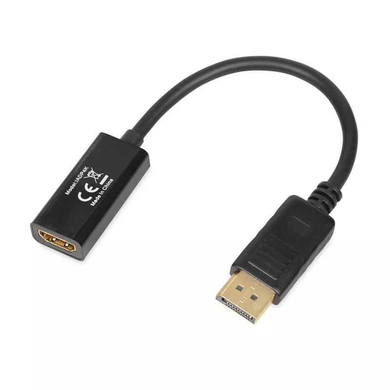 Adaptador de cabo DisplayPort para HDMI IBOX iadp4k — DisplayPort (macho) para HDMI (fêmea), ficha reta, suporte 4K, prateado