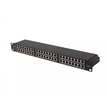 Patch panel LANBERG PPS5-1048-B 48 portas 1U 19 polegadas Cat5e FTP preto