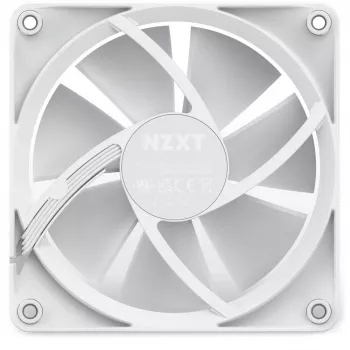 Ventoinha de caixa NZXT F120 RGB 120 mm branca, 4 pinos, 1800 rpm, 50,18 CFM, 18 LEDs