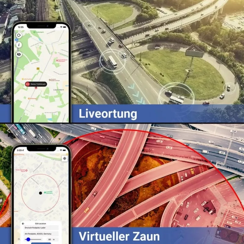 Rastreador GPS YUKAtrack para automóveis, veículos e camiões com cartão SIM e dados ilimitados, localização em direto em toda a Europa