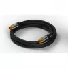 Goobay Cabo de antena de TV (tipo 135 dB), com 4 camadas de blindagem, 10 m, preto – banhado a ouro, ficha fêmea coaxial > ficha macho coaxial (70389)