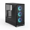Caixa de PC Midi-Tower Fractal Design Pop 2 Air preto Solid — suporte ATX, 3 ventoinhas frontais de 120 mm, baías para unidades de 2,5/3,5