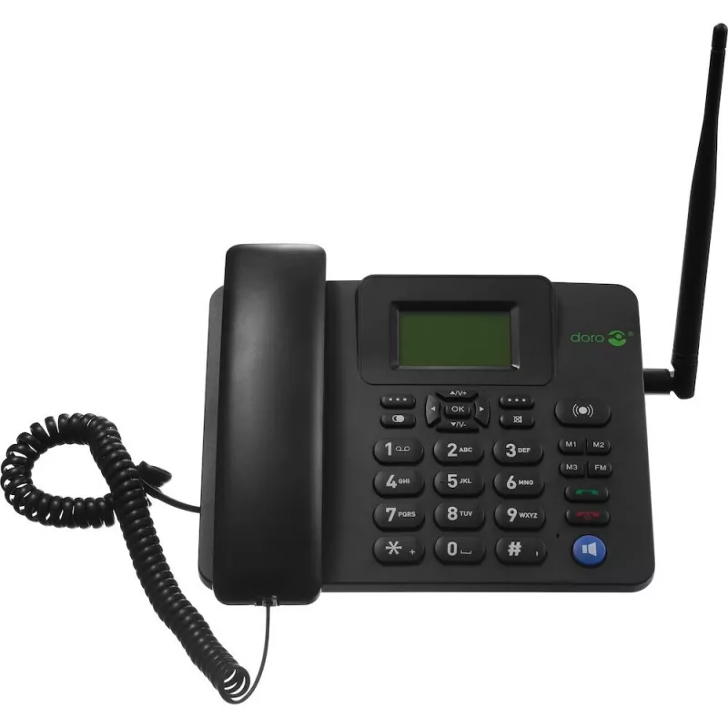 Telefone IP Doro 4100H preto telefone com fio LCD 128x64 500 entradas