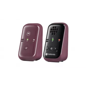 Motorola | Intercomunicador de áudio para bebé | PIP12 | Som HD cristalino; 10 horas de autonomia da bateria; O design portátil e magnético desliga automaticamente os aparelhos | Bordô