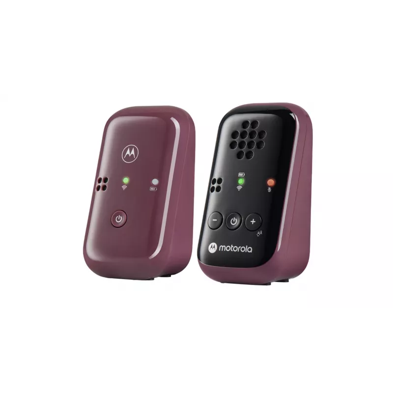 Motorola | Intercomunicador de áudio para bebé | PIP12 | Som HD cristalino; 10 horas de autonomia da bateria; O design portátil e magnético desliga automaticamente os aparelhos | Bordô
