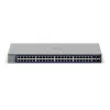 Switch Ethernet Gigabit gerido Netgear GS752TX, 48x RJ-45 10/100/1000, suporte 10G, rack 1U, cinzento