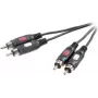 SpeaKa Professional SP-7869760 cabo de áudio 0,5 m 2 x RCA preto (SP-7869760)