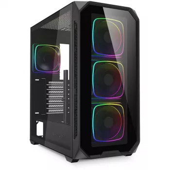 Caixa para PC Sharkoon AK5G RGB Midi Tower preto