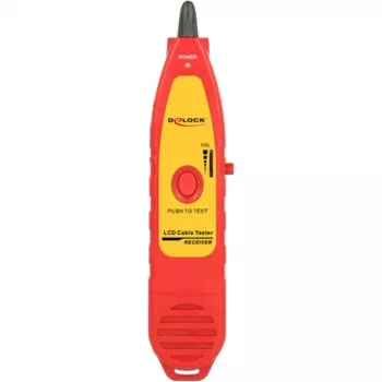 Testador de cabos de rede DeLOCK 86109 vermelho amarelo