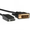 ROLINE - Cabo de vídeo - DisplayPort (M) - DVI-D (M) - 1 m (DisplayPort 1.1) - parafusos serrilhados - preto (11.04.5771)