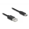 Cabo USB DeLOCK USB 2.0 0,75 m USB A USB C Preto 90368