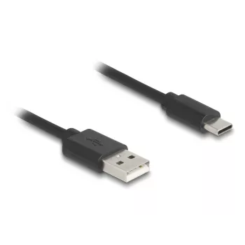 Cabo USB DeLOCK USB 2.0 0,75 m USB A USB C Preto 90368