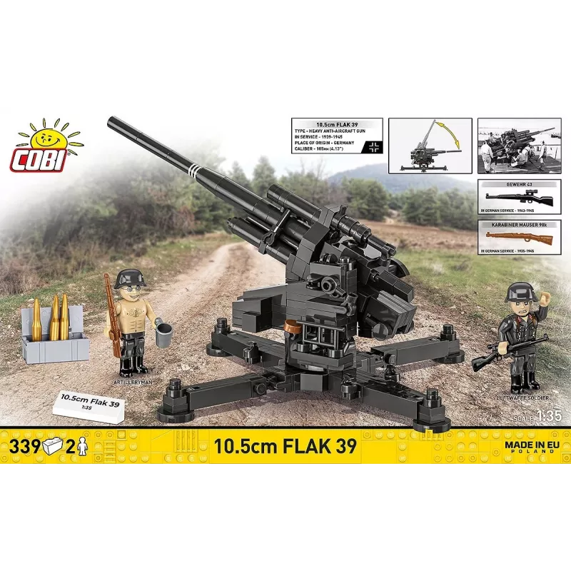 Conjunto de construção Cobi Blöcke 10,5 cm Flak 39 — 339 peças