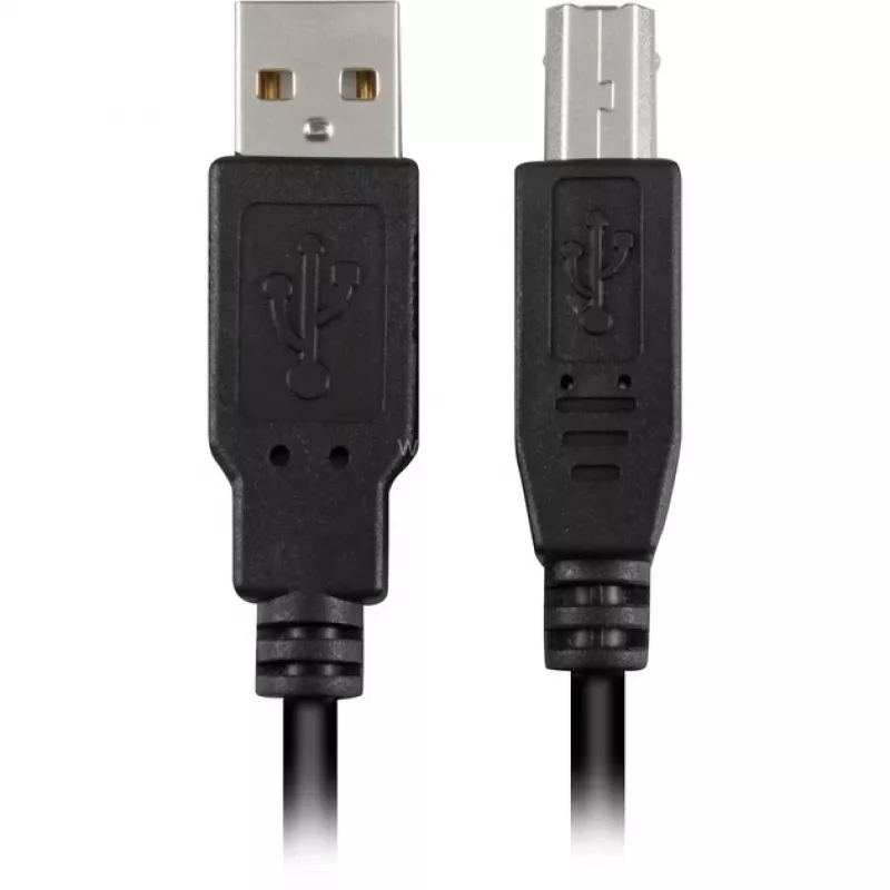 Cabo USB 2.0, ficha USB-A > ficha USB-B (preto, 2,0 metros)