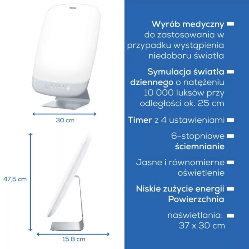 Lâmpada de fototerapia Beurer TL95 (modelo 60844) LED 10.000 lux
