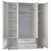 Topeshop ROMANA 160 BIEL KPLB Roupeiro/armário de quarto 11 prateleiras 4 porta(s) branco