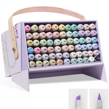 Marcadores de dupla ponta Arrtx LC303663 — 66 cores pastel, marcadores com duas pontas