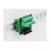 DeLOCK D-Sub 15 pinos conector fêmea para barra de terminais para calha DIN 58 mm x 61 mm x 30 mm