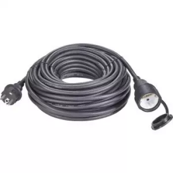 Cabo de extensão Renkforce 1384363 com ficha Schuko 16 A e conector fêmea Schuko