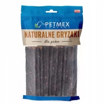 Petiscos para cães PETMEX Wild Boar Stripes 200g — tiras mastigáveis hipoalergénicas de caça, proteína 37,9%, gordura 23,4%