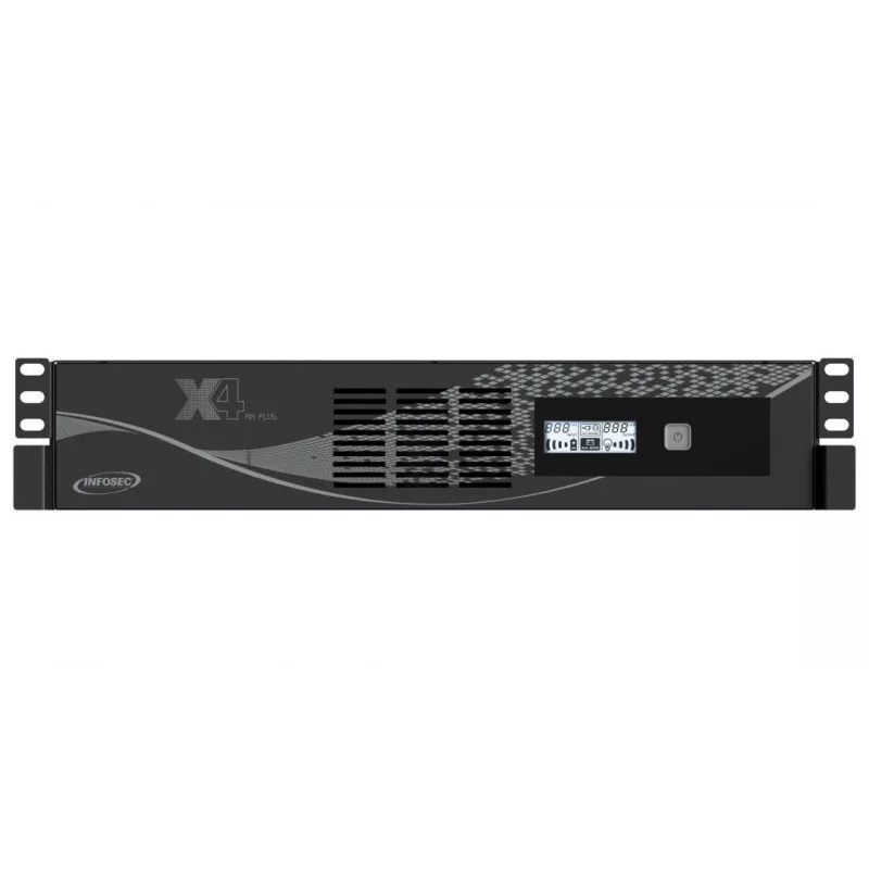 UPS rack Infosec X4 2000 RM Plus 2 kVA / 1200 W, 10 tomadas tipo F, LCD, line-interactive