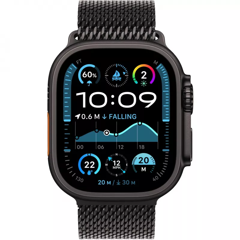 Pulseira milanesa titânio preto 49 mm – L