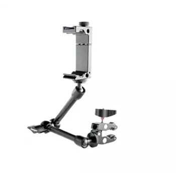 Suporte para smartphone deeper ITGAM0026 para caiaque e barco – alumínio, ângulo ajustável, grampo C até 41 mm, distância do telefone 65–95 mm