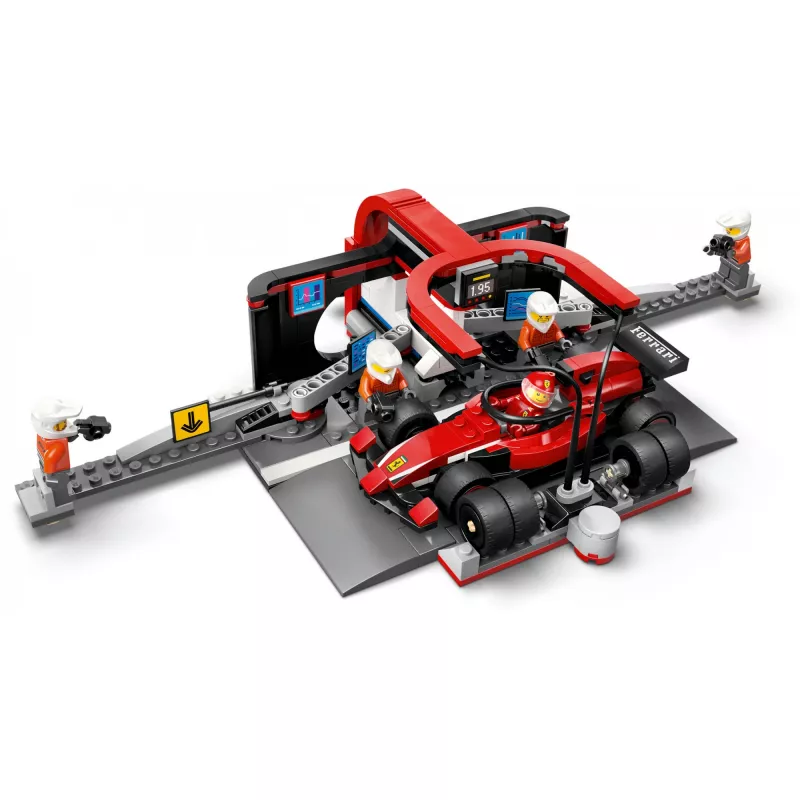 LEGO City conjunto de boxes F1 60443 – Carro Ferrari F1, 322 peças, 5 minifiguras, idade 6+