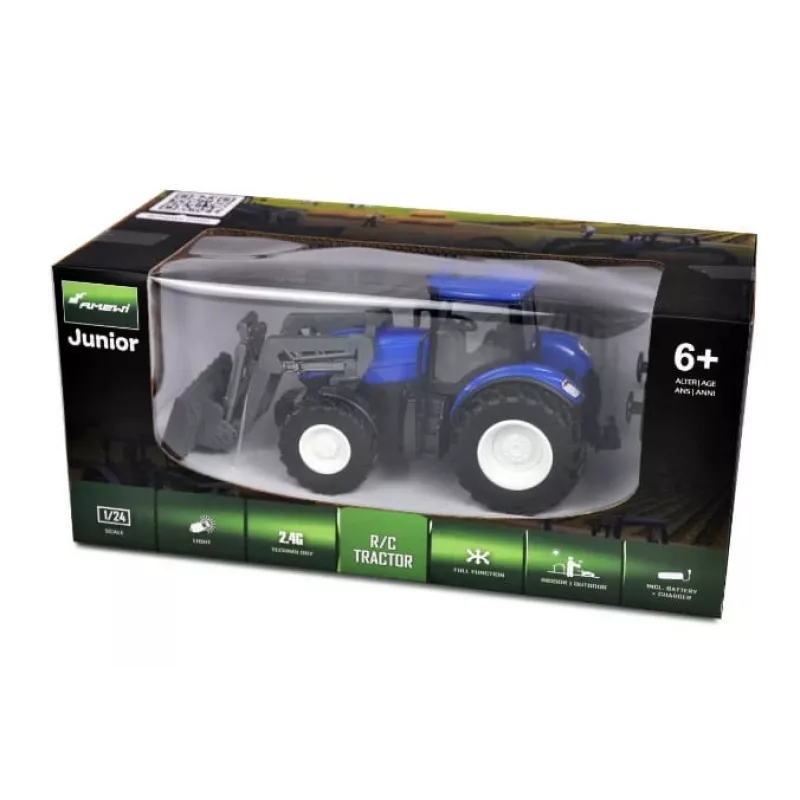 Trator Amewi trator de brincar com lâmina motor elétrico 1:24