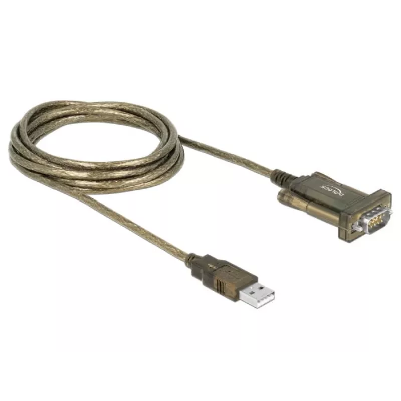 Cabo série DeLOCK 64073 USB Type-A DB-9 transparente 2 m