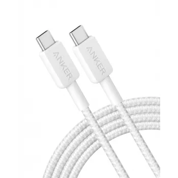 Cabo USB-C para USB-C Anker 322 — 1,8 m, branco