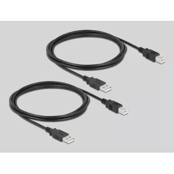 Comutador de dados DeLOCK 11491 USB Type-A para USB Type-B 0,48 Gbit/s preto