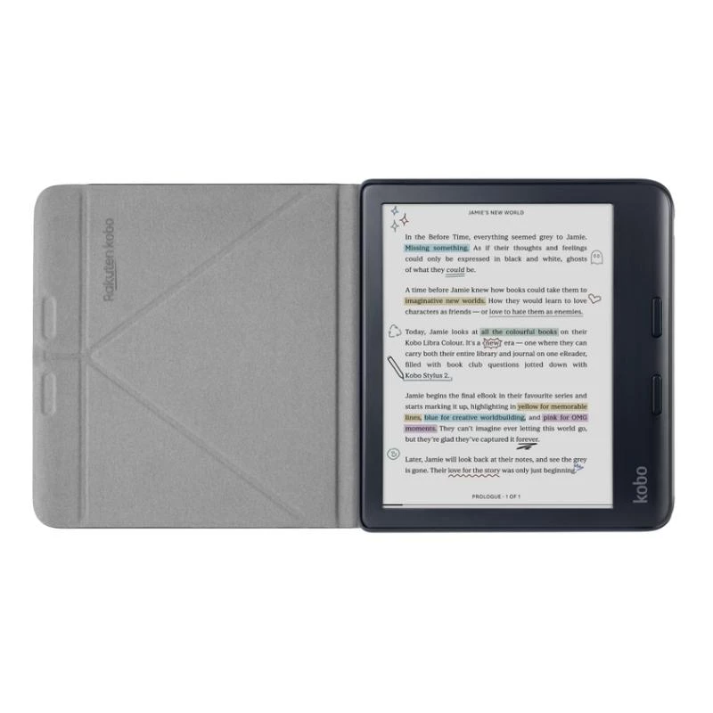 Capa tipo carteira Rakuten Kobo SleepCover 17,8 cm preto